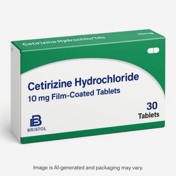 Box of Cetirizine 10mg Tablets for hayfever and allergy relief